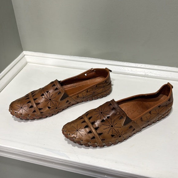 Women’s Brown Spring Step Fusaro Slip-On Peltz Shoes-size 9.5 - Picture 3 of 7